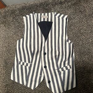 Striped Blue and White Vest
